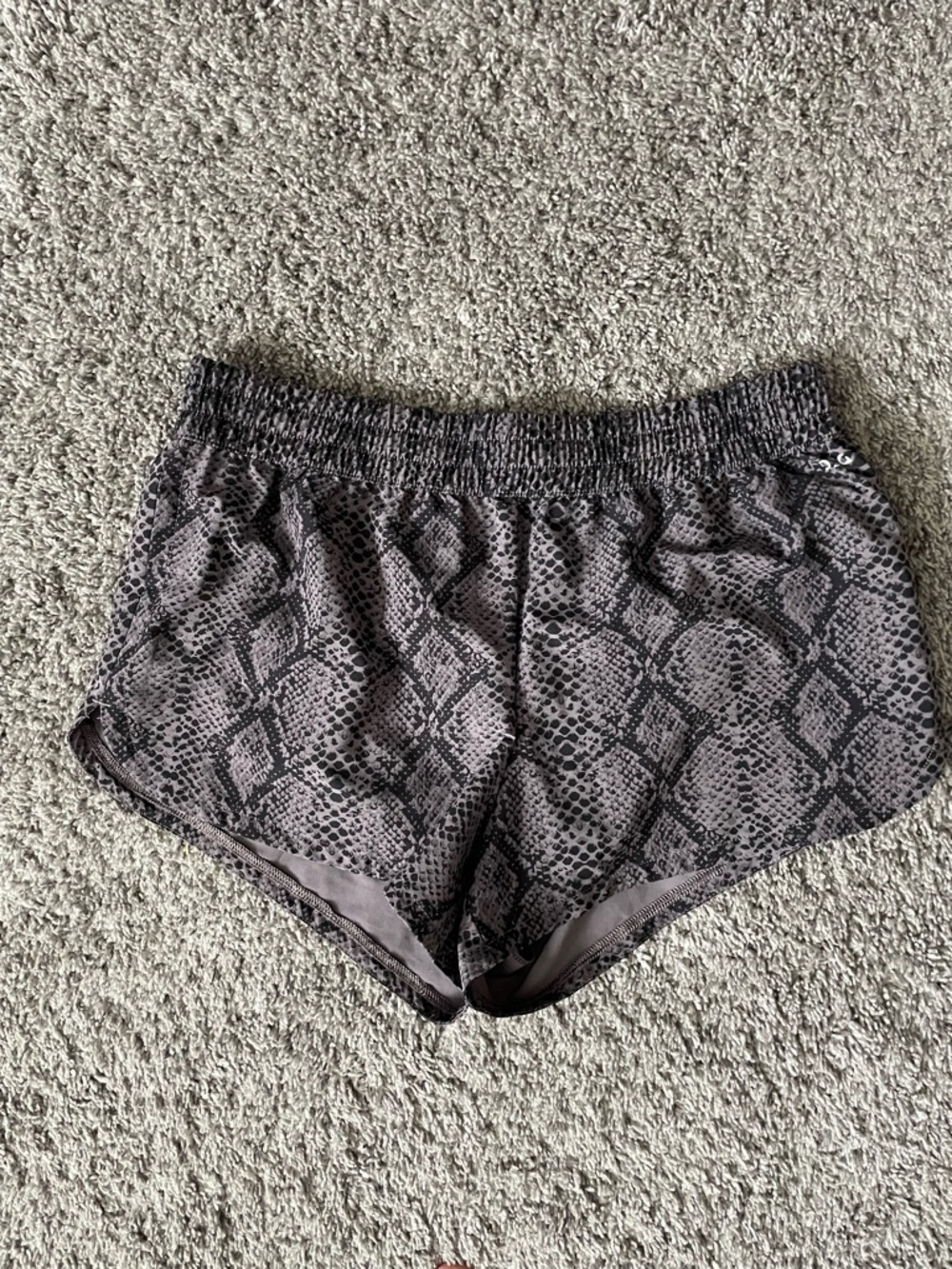 DSG Black Snake-Print Athletic Shorts